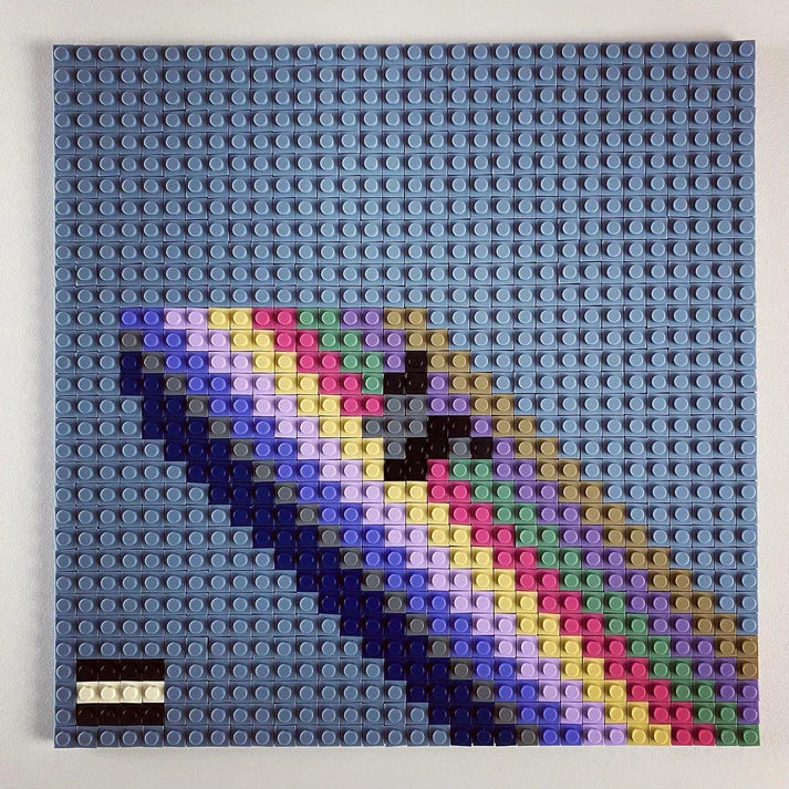 The Melodic Blue Buildable Brick Art