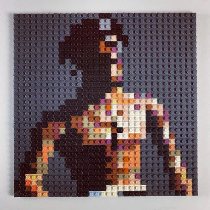 Blonde Buildable Brick Art