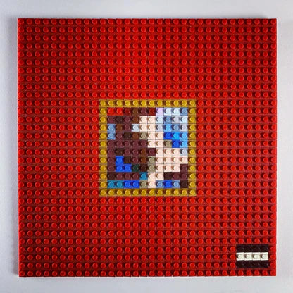 Blonde Buildable Brick Art